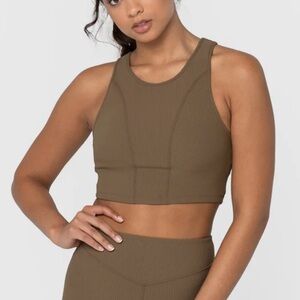 Barry’s Mocha longline rib bra